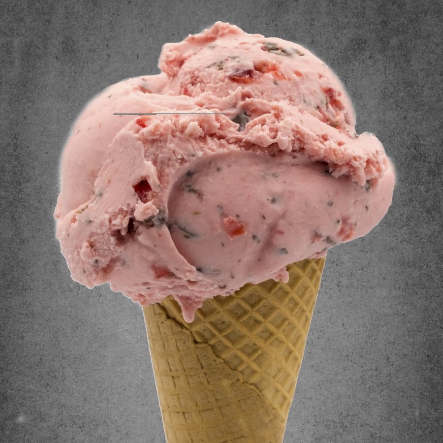 Cherry Ripe ice cream cone