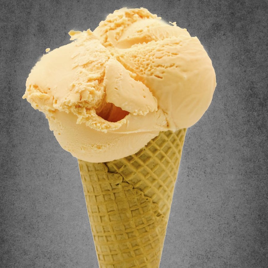 Mango ice cream cone